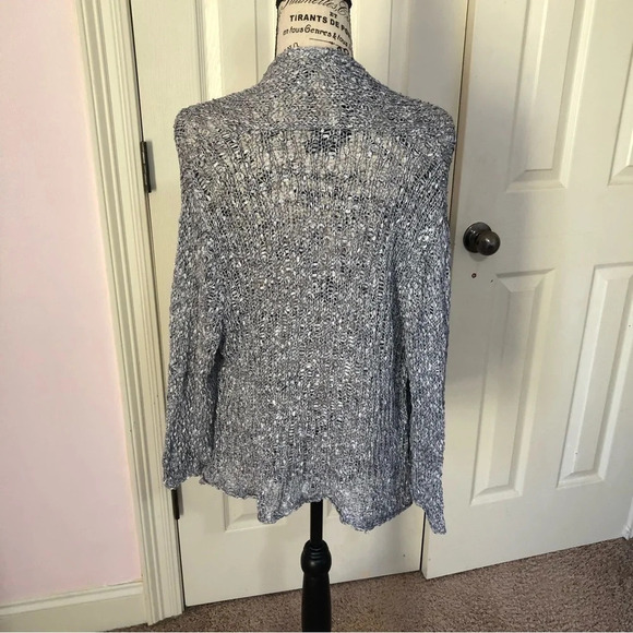 -EILEEN FISHER CLASSIC ELEGANT 100% COTTON OPEN WATERFALL CARDIGAN … - Picture 5 of 5